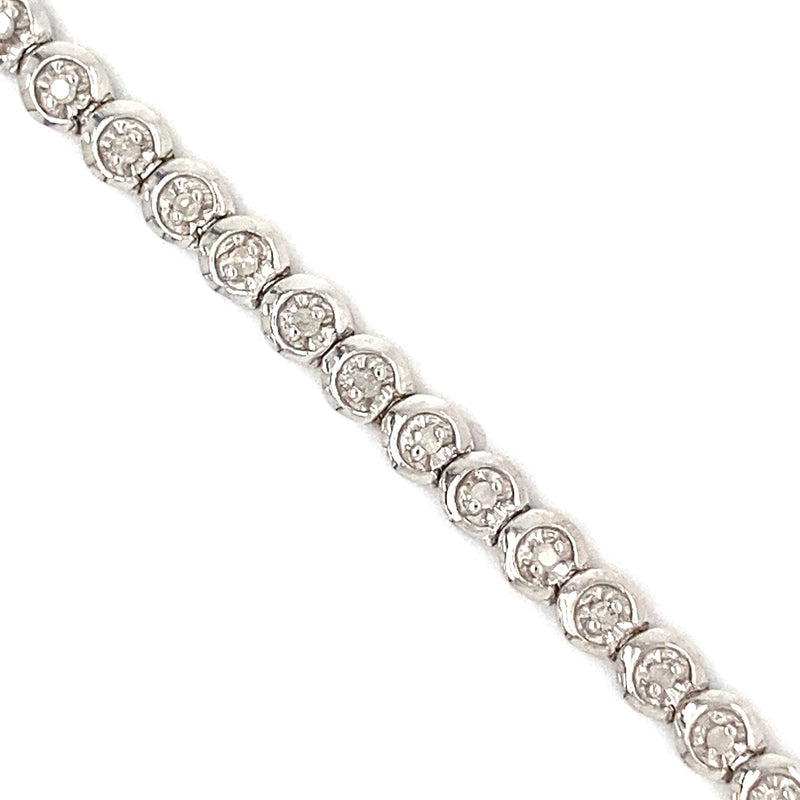 White Gold Diamond Line Bracelet