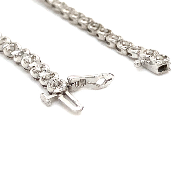 White Gold Diamond Line Bracelet