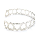 Silver Heart Bangle