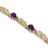Amethyst & diamond bracelet