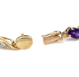 Amethyst & diamond bracelet