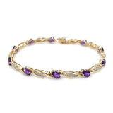 Amethyst & diamond bracelet