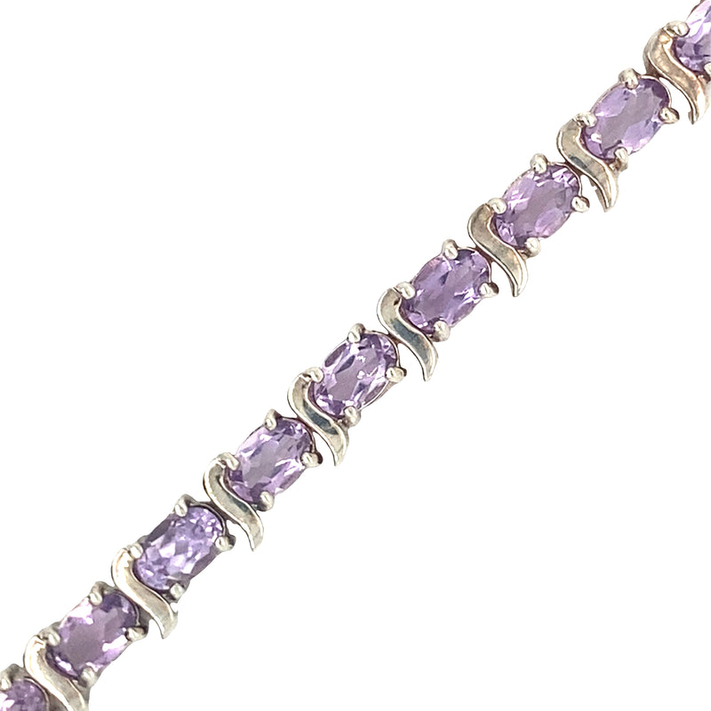 Silver Amethyst Bracelet