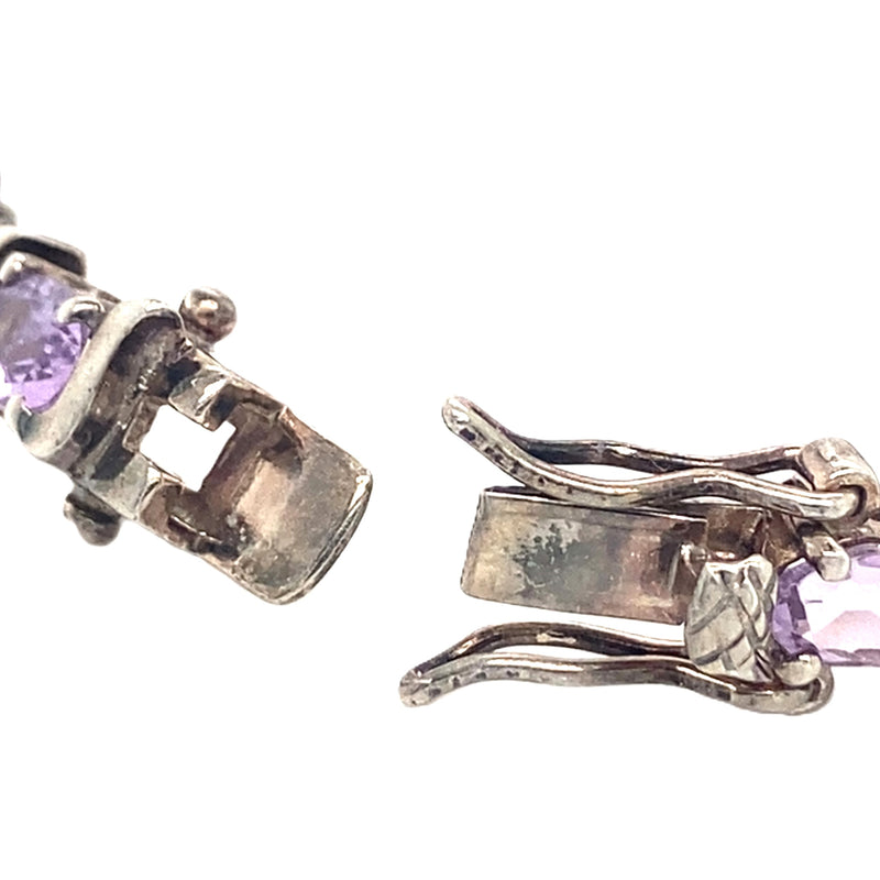 Silver Amethyst Bracelet