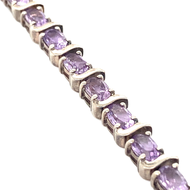 Silver Amethyst Bracelet