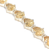 Citrine set silver bracelet