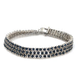 Sapphire Set Silver Bracelet