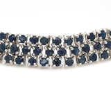 Sapphire Set Silver Bracelet