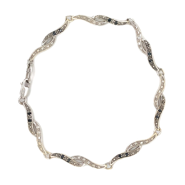 Black & White Diamond Set Bracelet
