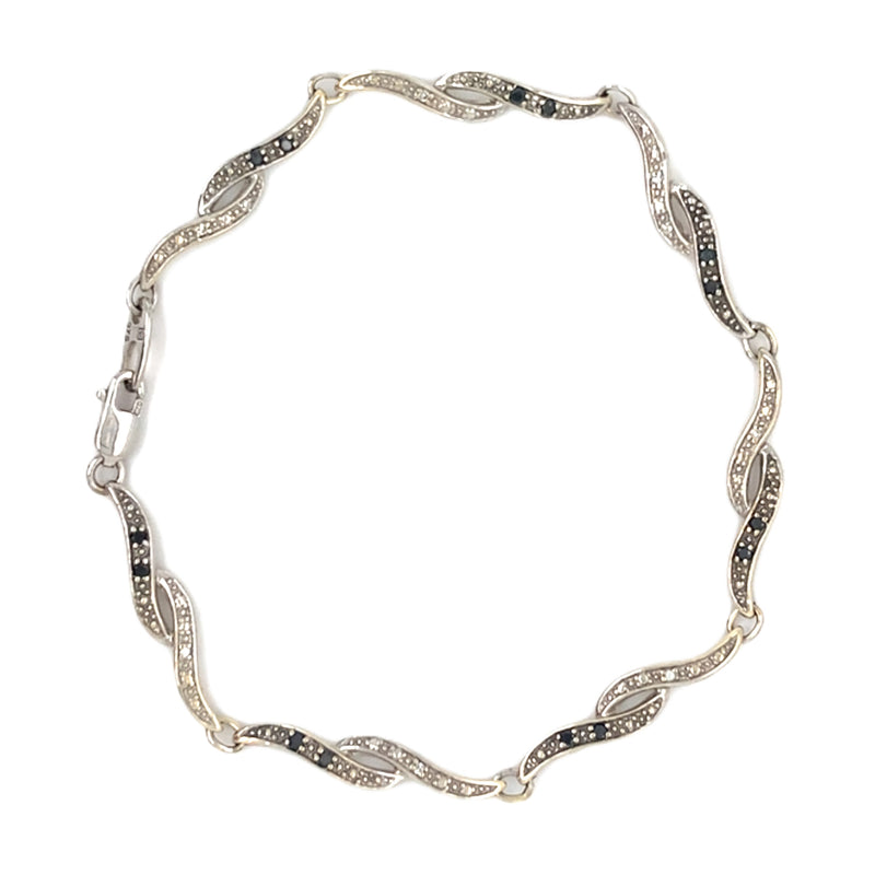 Black & White Diamond Set Bracelet