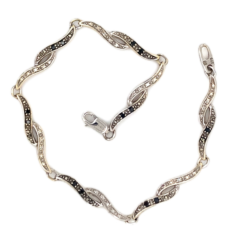 Black & White Diamond Set Bracelet