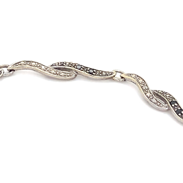 Black & White Diamond Set Bracelet