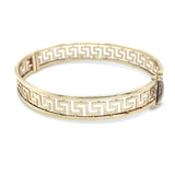 9ct Gold Grecian Style Hinged Bangle