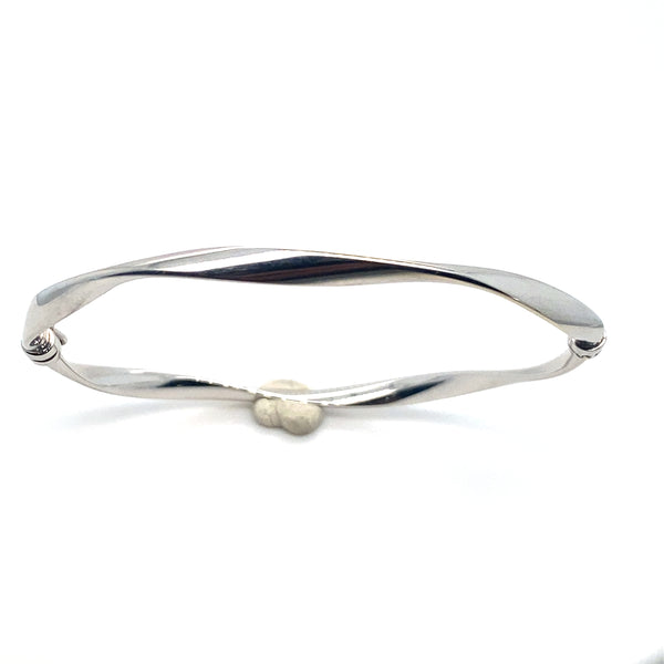 Pre-owned 9ct white gold bangle