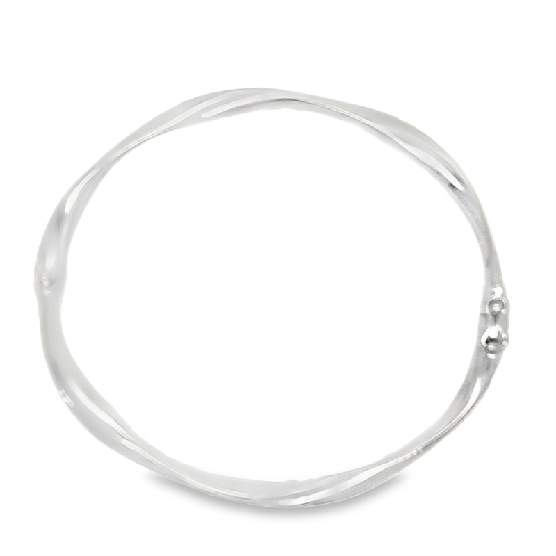 Pre-owned 9ct white gold bangle