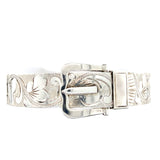 Pre-owned silver engraved pattern bangle