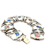 Pre-owned silver enamel bracelet by Ivar T Holth