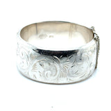 Pre-owned silver hinged bangle
