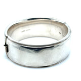 Pre-owned silver half engraved bangle