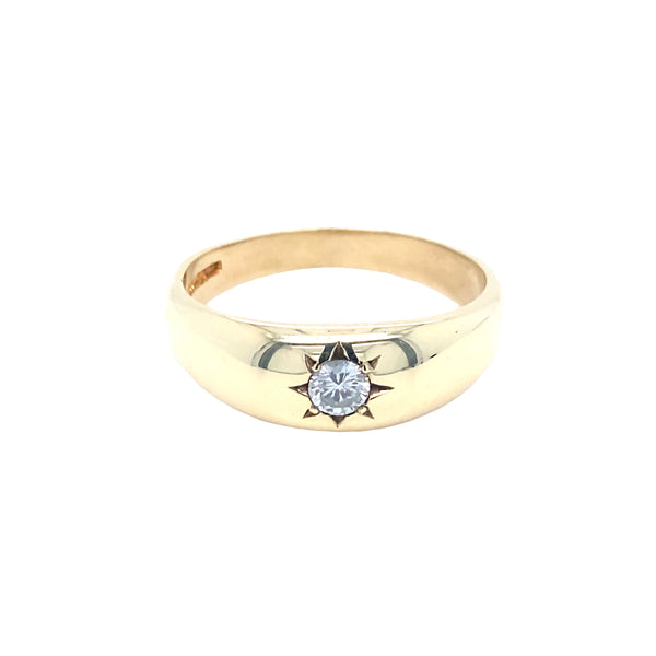 Pre-owned Diamond set Gypsy ring