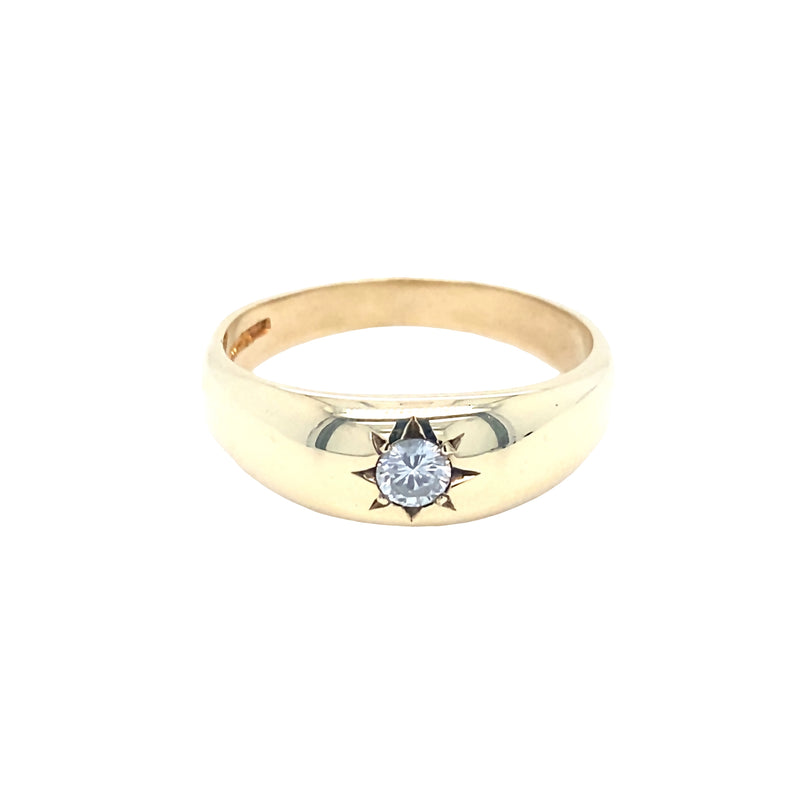 Pre-owned Diamond set Gypsy ring