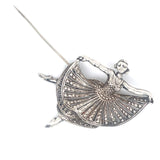 Silver Ballet Dancer Brooch