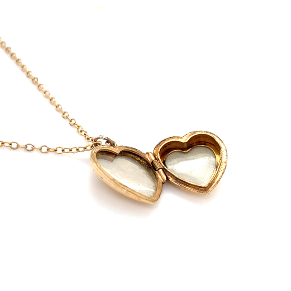 9ct Gold Locket on Plated Neckchain