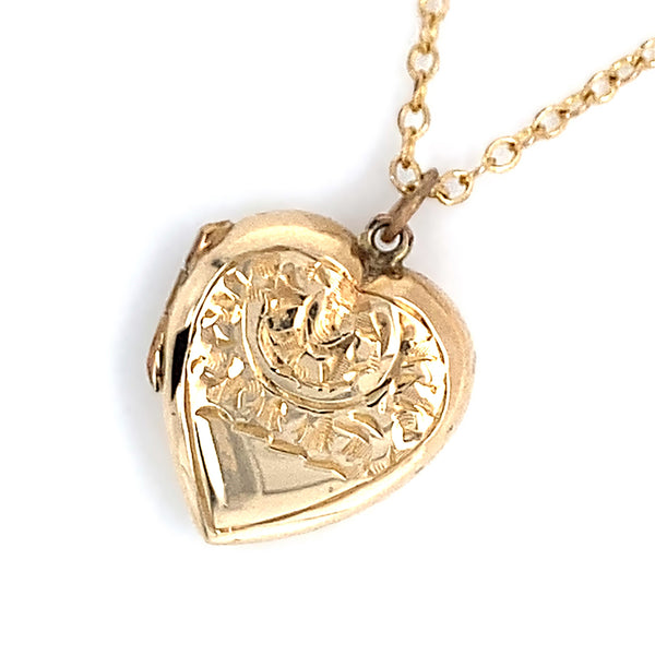 9ct Gold Locket on Plated Neckchain