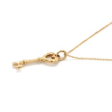 18ct Gold Open Heart Key Pendant By Tiffany & Co.