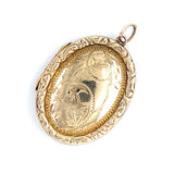 Hinged engraved locket