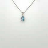 Pre-owned Aquamarine set pendant