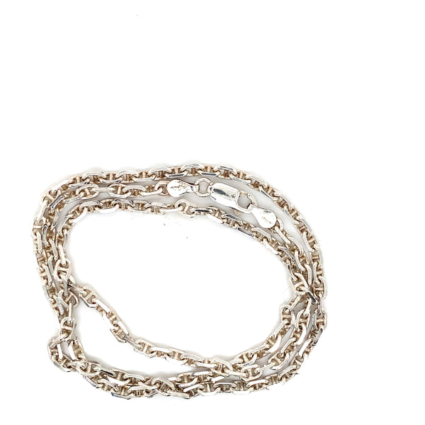 Pre-owned silver 20" Anchor link neck chain