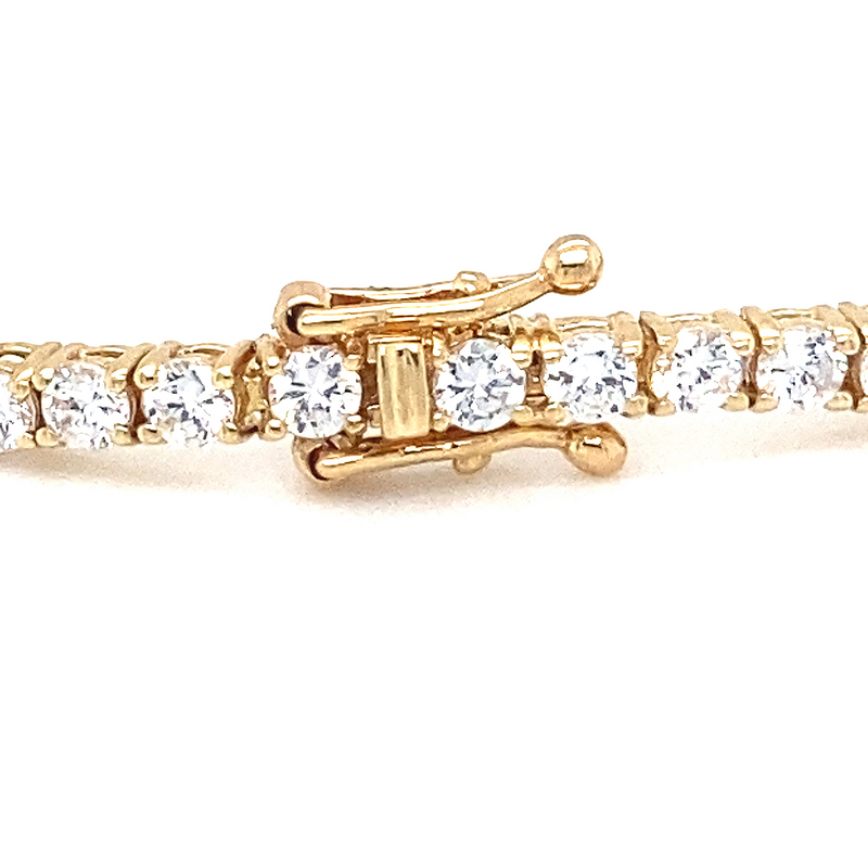 14ct Gold Cubic Zirconia Line Bracelet