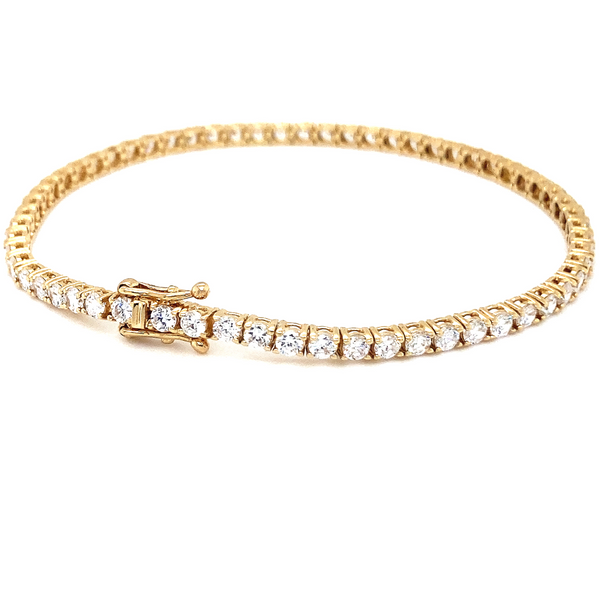 14ct Gold Cubic Zirconia Line Bracelet