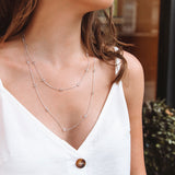 Hot Diamonds - Tender White Topaz Intermittent Necklace