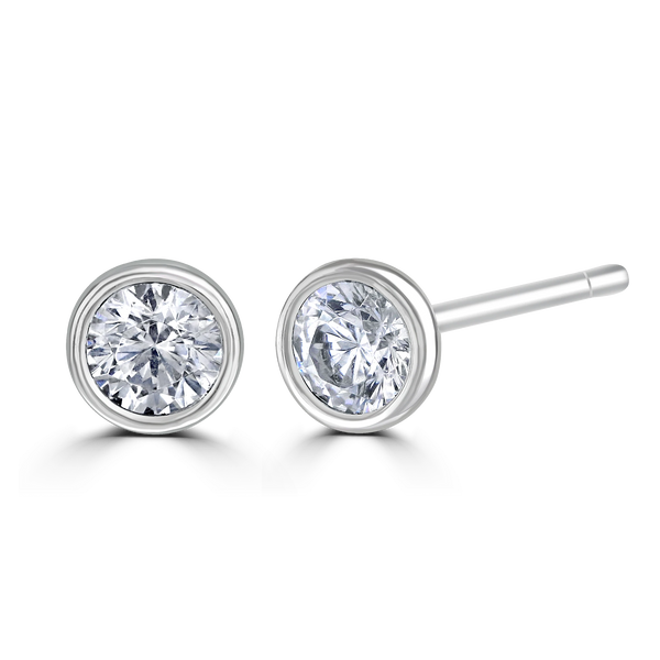 0.30ct Laboratory Grown Diamond Solitaire Stud Earrings - 9ct White Gold