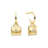 Little Miracles Diamond Drop Earrings - Gold Plated Sterling Silver