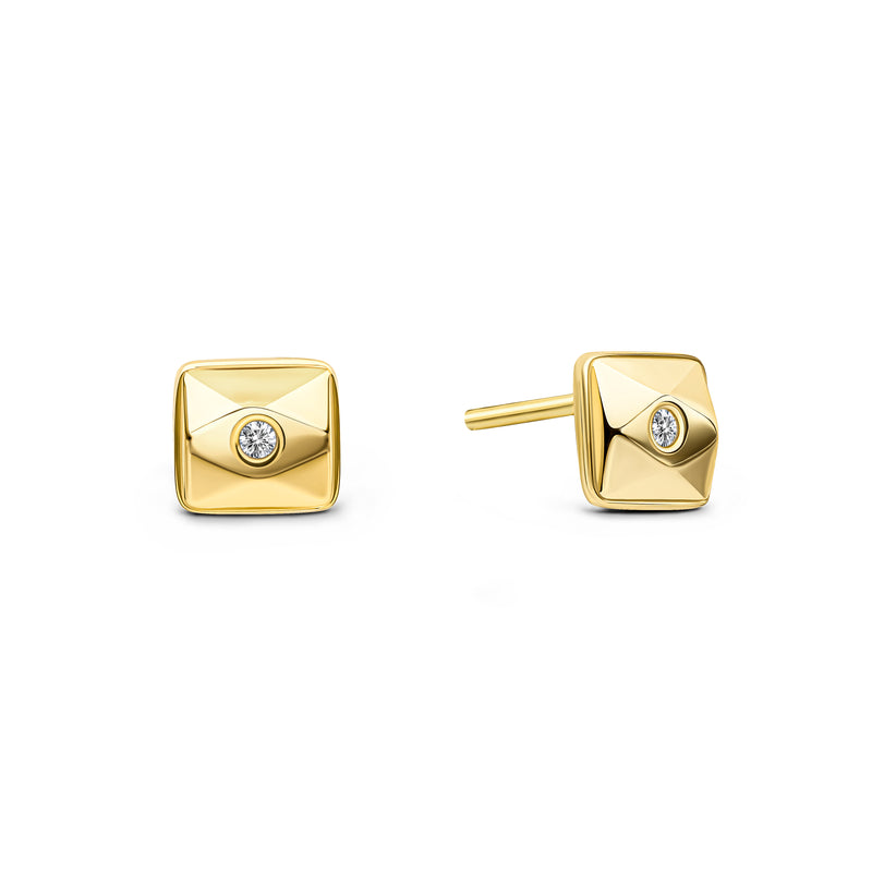 Little Miracles Diamond Stud Earrings - Gold Plated Sterling Silver