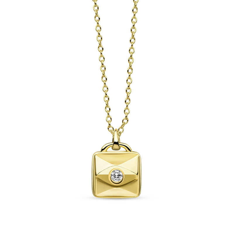 Little Miracles Diamond Pendant - Sterling Silver Gold Plated