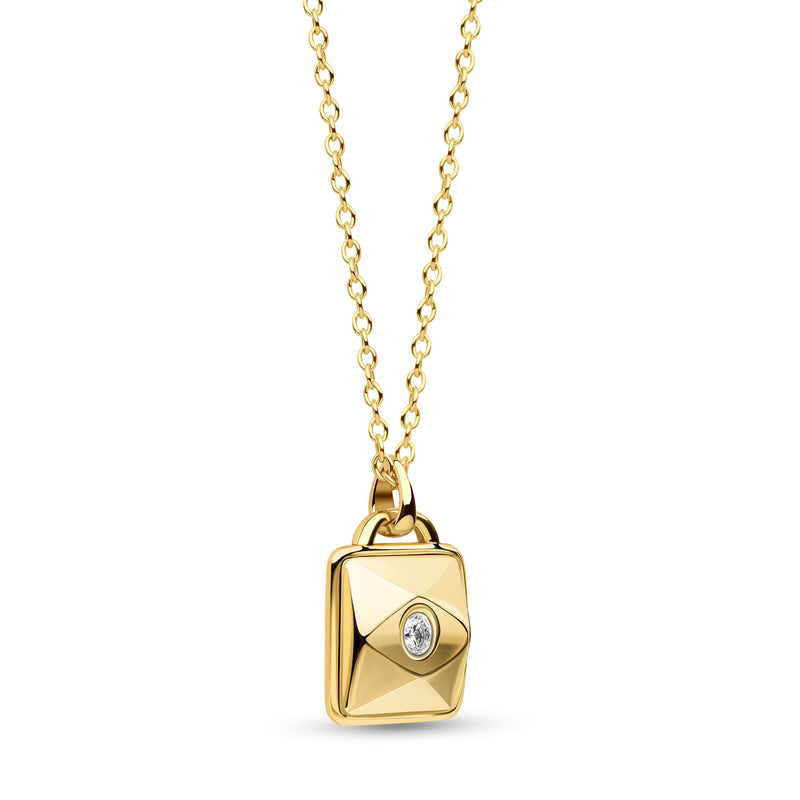 Little Miracles Diamond Pendant - Sterling Silver Gold Plated