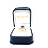 Pre-owned 18ct gold Amethyst & Diamond cluster ring