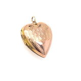 9ct Bk & Ft' heart shaped locket