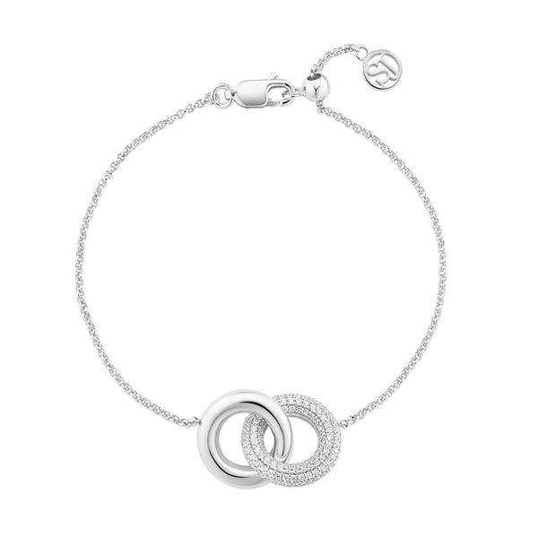 Carrara Bracelet - Sterling Silver With White Zirconia