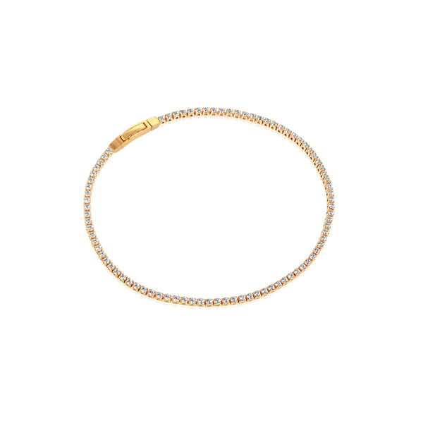 Ellera Bracelet - 18k Gold Plated, With White Zirconia