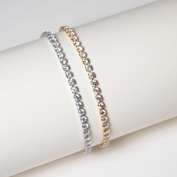 Ellera Grande Bracelet - Sterling Silver, With White Zirconia