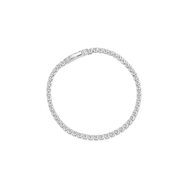 Ellera Grande Bracelet - Sterling Silver, With White Zirconia