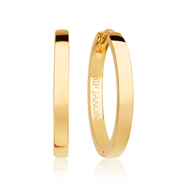 Ellera Pianura Grande Earrings - 18k Gold Plated