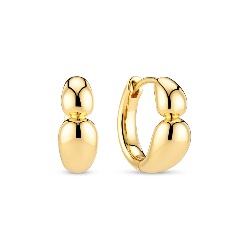 Goccia Creolo Piccolo Pianura Earrings - 18k Gold Plated