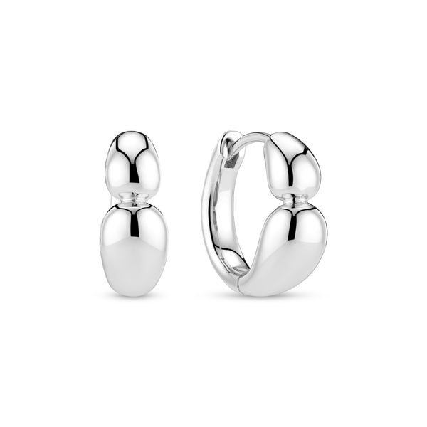 Goccia Creolo Piccolo Pianura Earrings -Sterling Silver