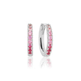 Ellera Medio Earrings - Sterling Silver, With Pink Zirconia